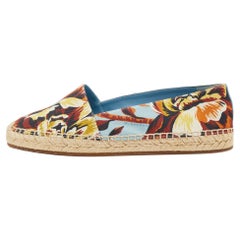 Burberry Multicolor Canvas Floral Hodgeson Espadrille Flats Size 38