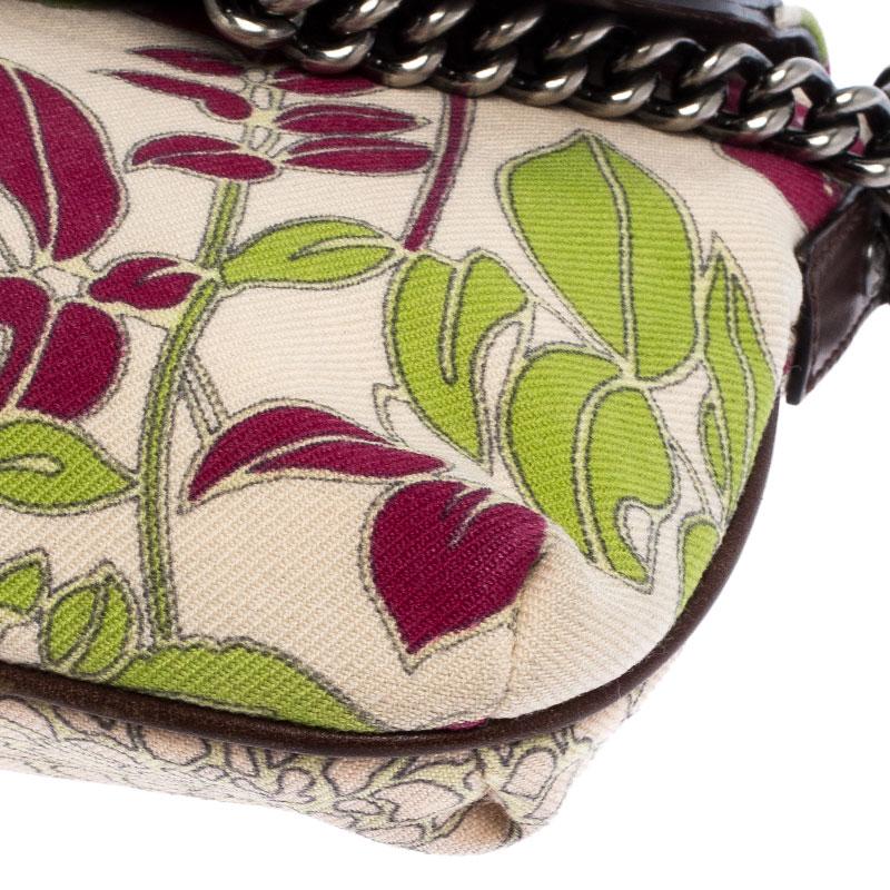 Women's Burberry Multicolor Floral Print Canvas and Leather Flap Shoulder Bag