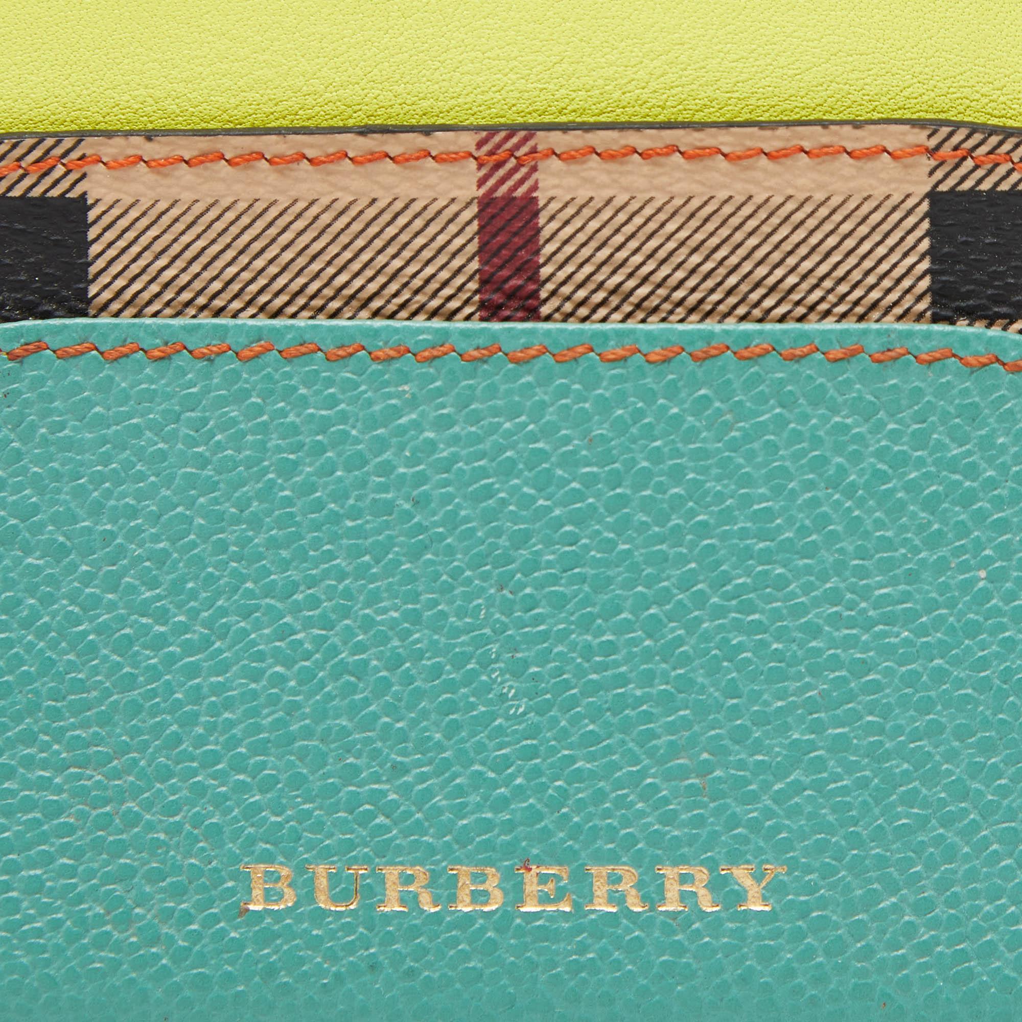 Women's Burberry Multicolor Leather and Coated Canvas Card Holder For Sale