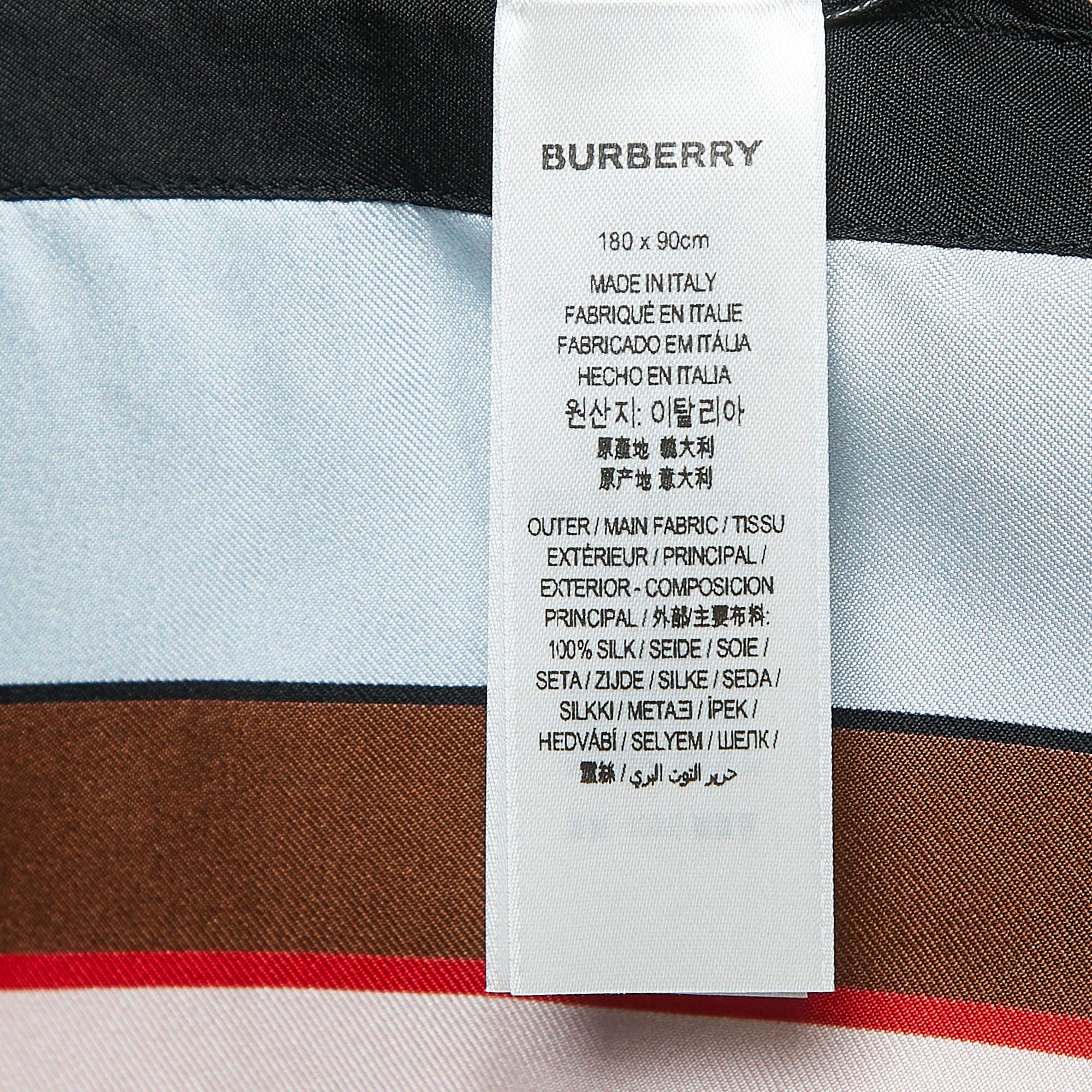 Burberry Multicolor Montage Print Silk Cape Coat One Size In Excellent Condition In Dubai, Al Qouz 2