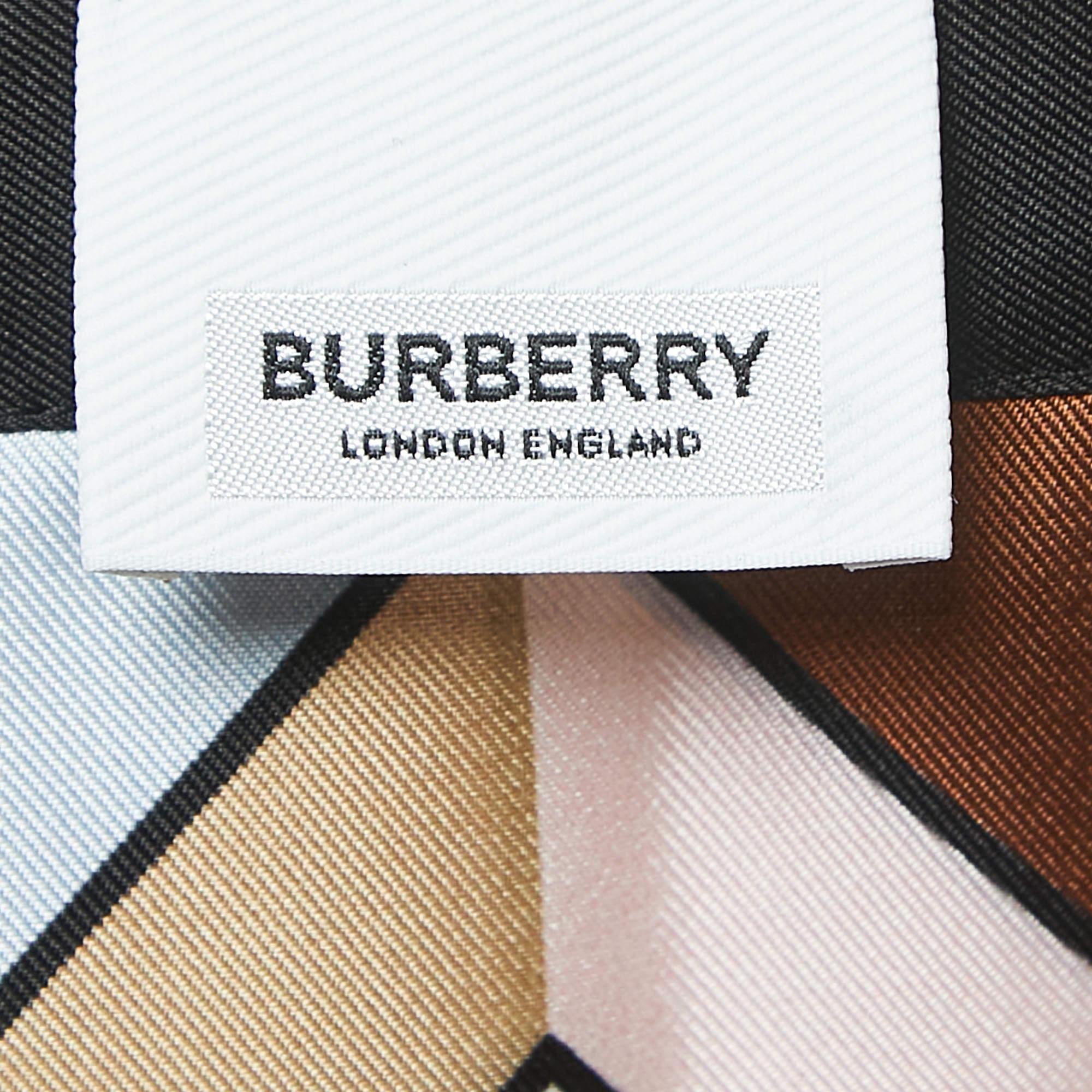 Burberry Multicolor Montage Print Silk Cape Coat One Size 1