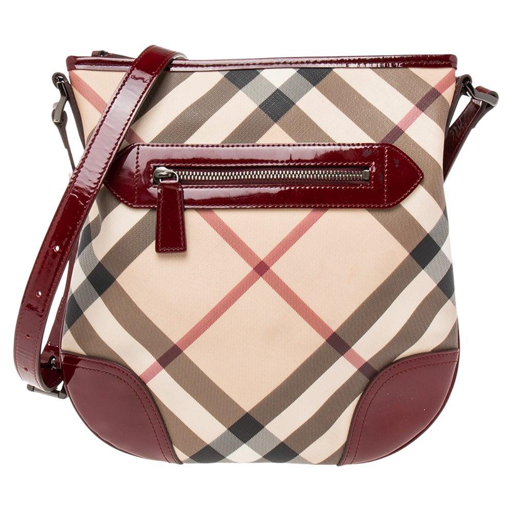 Burberry Multicolor Nova Check PVC and Patent Leather Dryden Crossbody Bag  at 1stDibs
