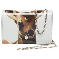 Burberry Multicolor Patent Leather Jessie Bambi Wallet on Chain