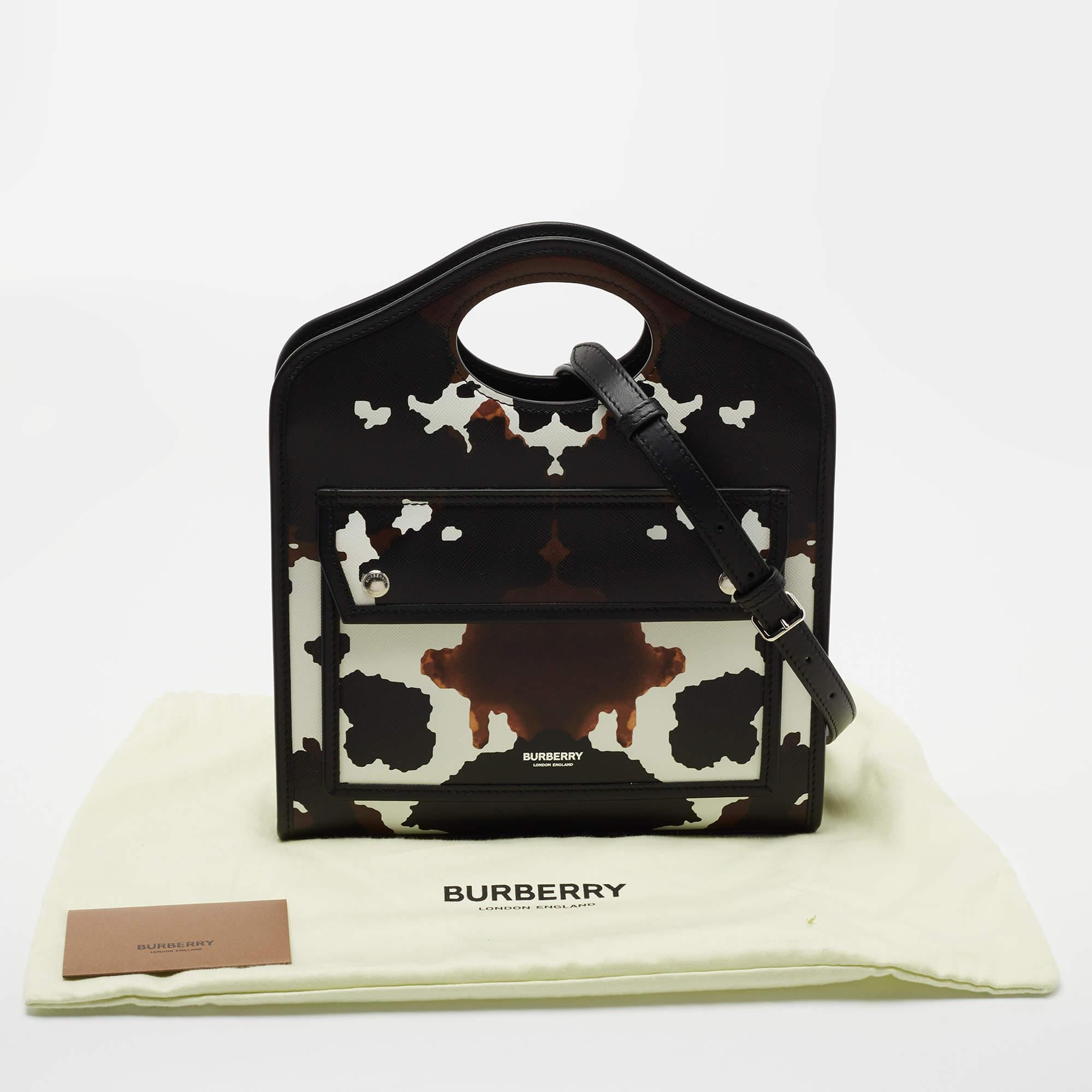 Burberry Multicolor Print Leather Mini Pocket Bag 8