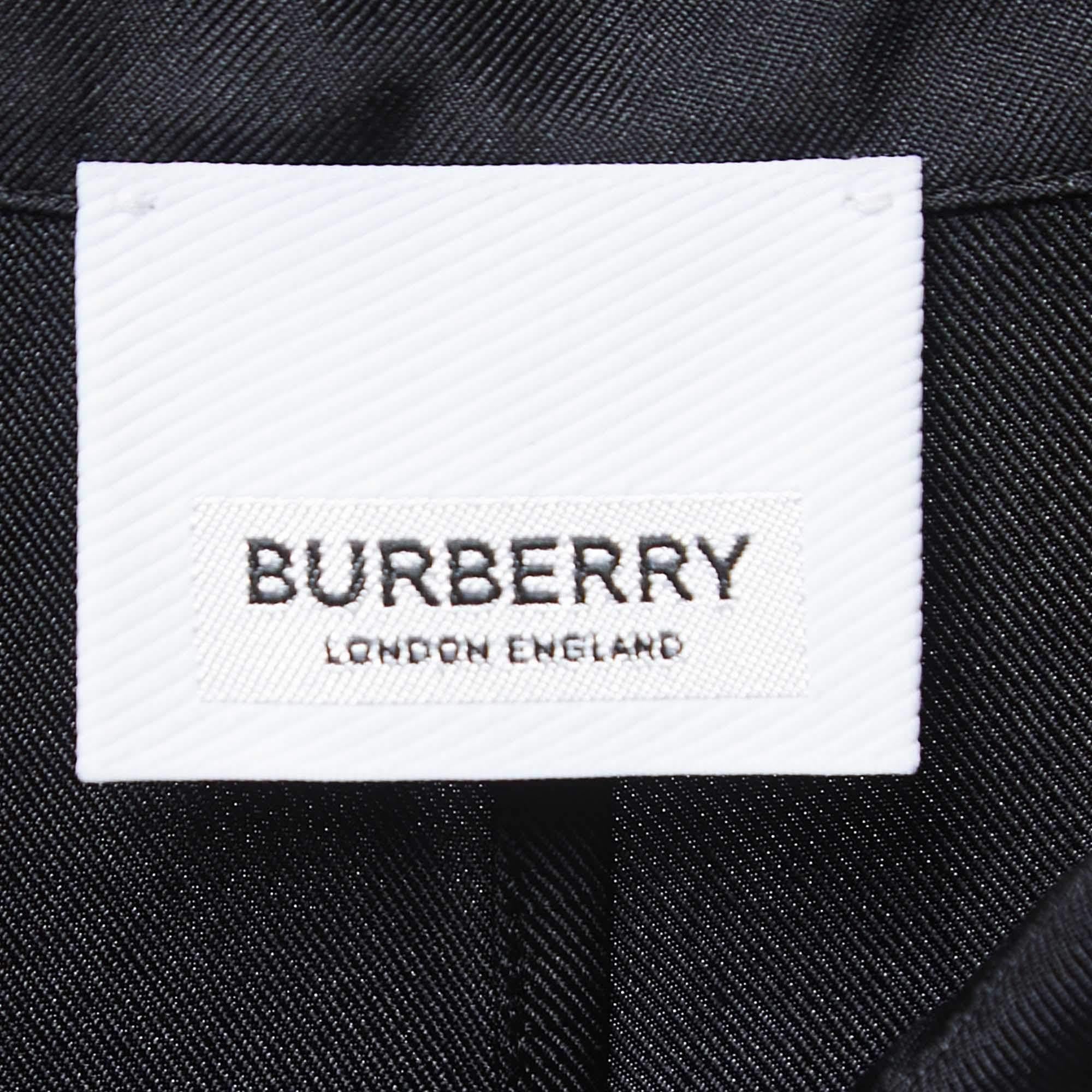Beige Burberry Multicolor Print Silk Button Front Shirt Blouse M