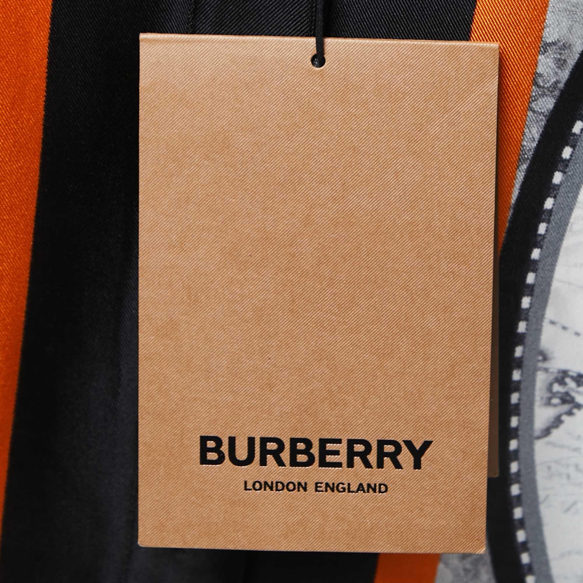 Burberry Multicolor Print Silk Button Front Shirt Blouse M 1