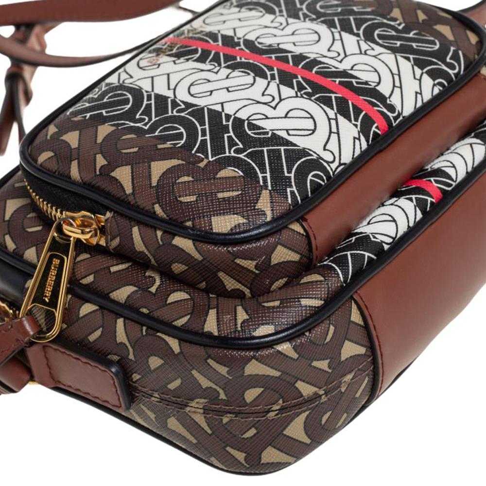 Burberry Multicolor TB-Print Coated Canvas and Leather Camera Crossbody Bag 2