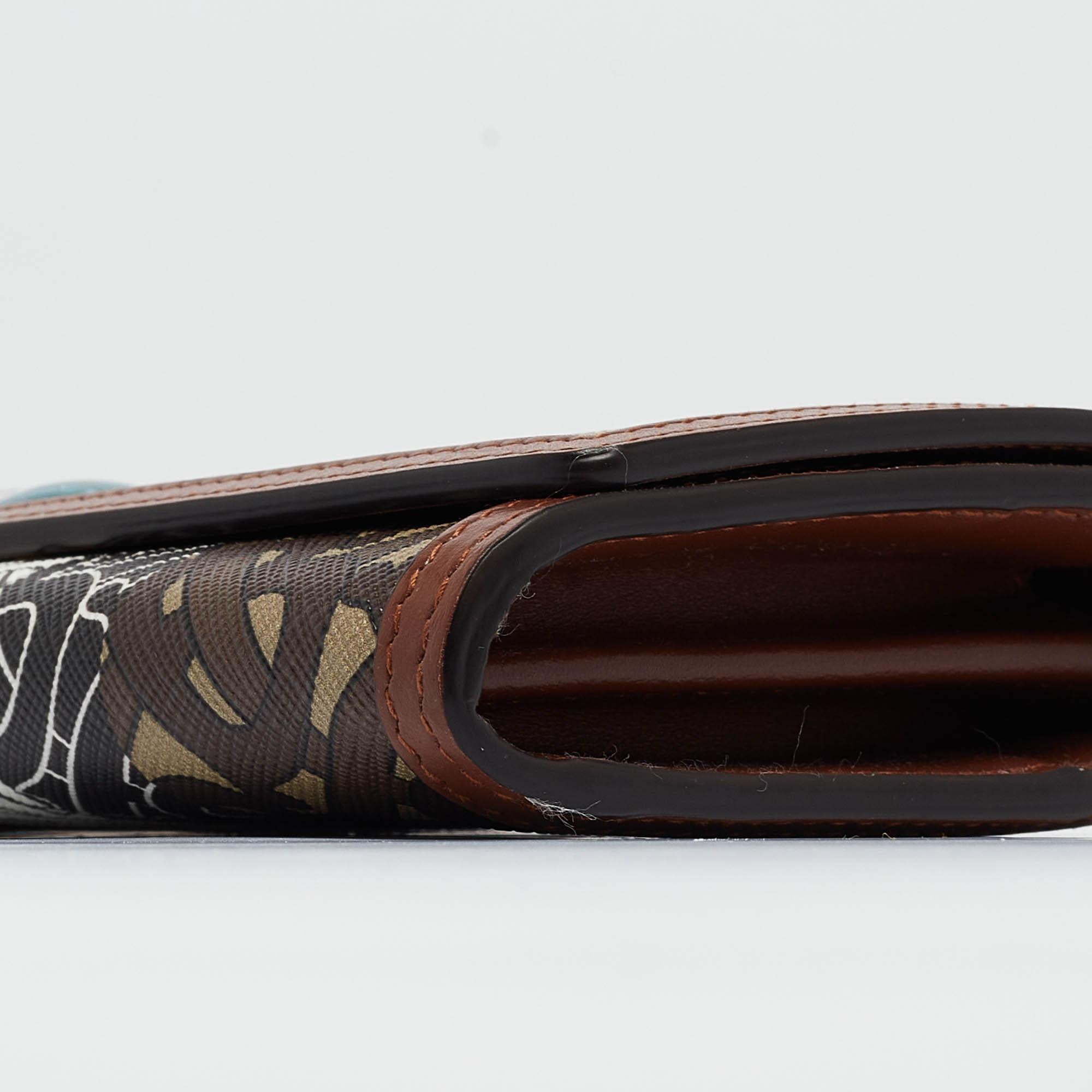 Burberry Multicolor TB Print Coated Canvas and Leather Continental Wallet 5