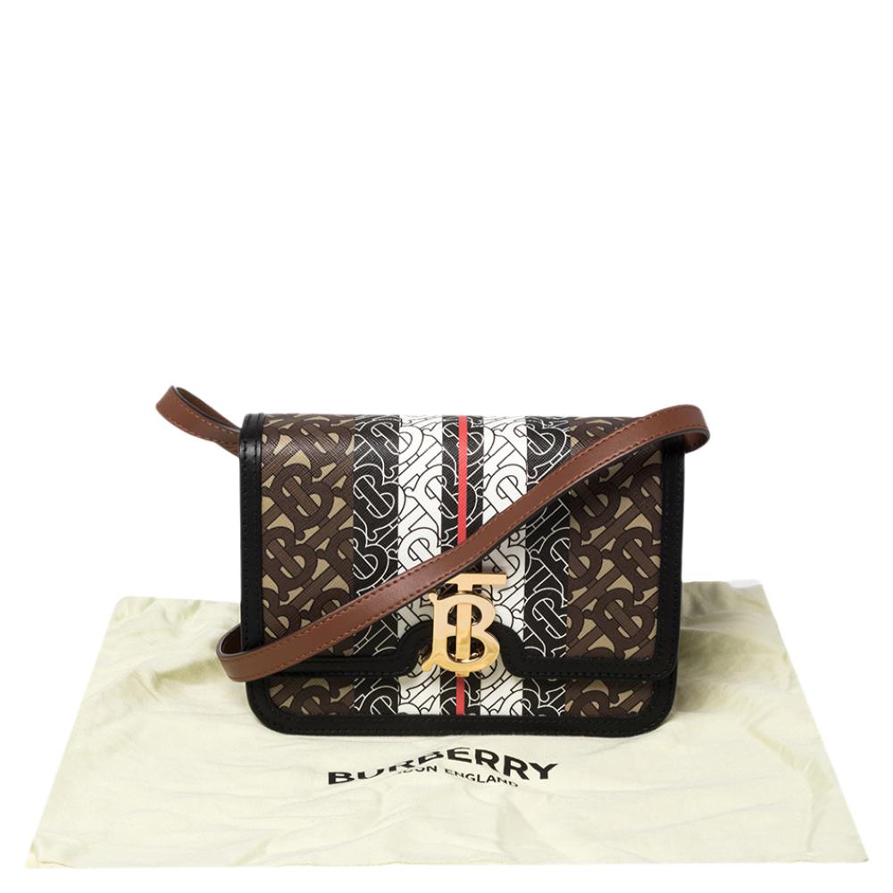 Burberry Multicolor TB-Print Coated Canvas and Leather Crossbody Bag 4