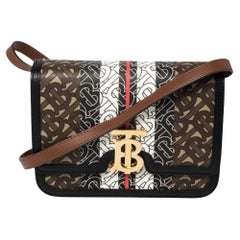 Burberry Multicolor TB-Print Coated Canvas and Leather Crossbody Bag