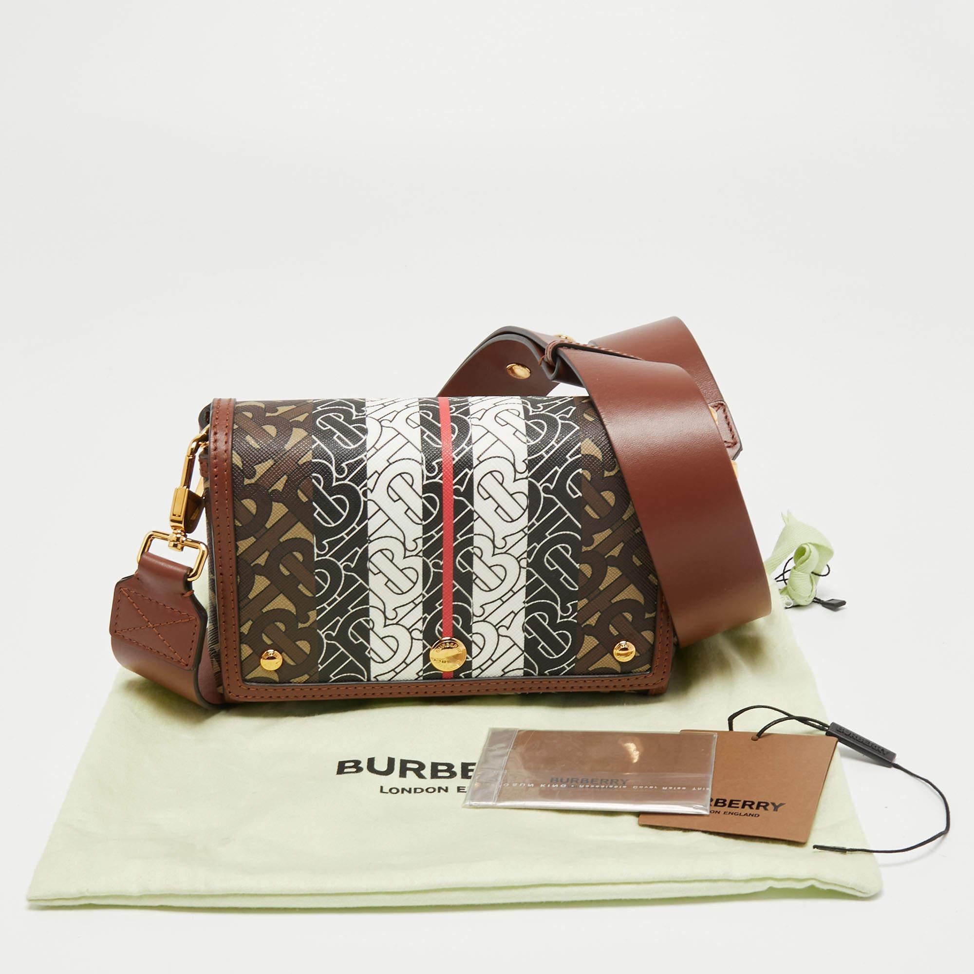 Burberry Multicolor TB-Print Coated Canvas and Leather Hackberry Crossbody Bag 6