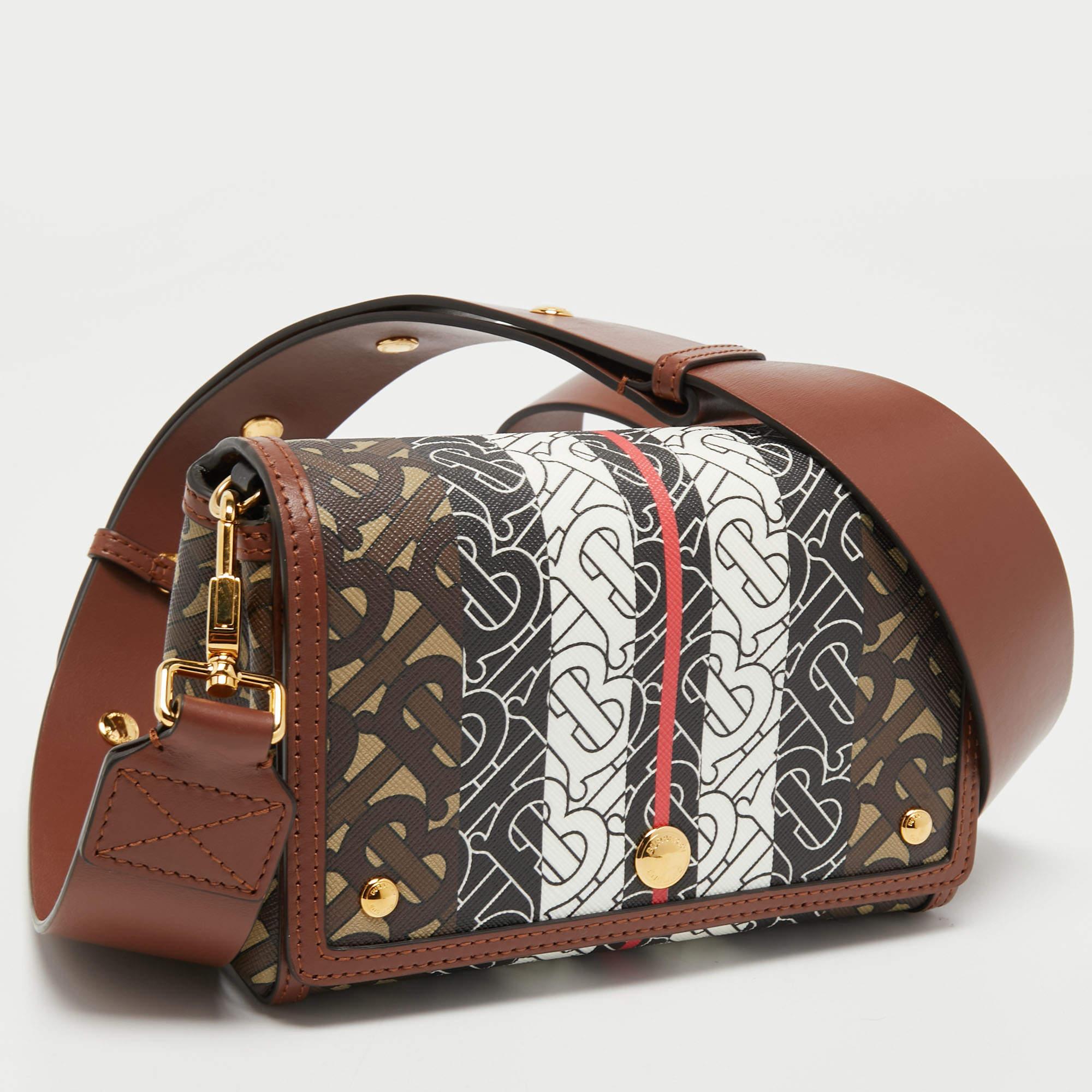 Women's Burberry Multicolor TB-Print Coated Canvas and Leather Hackberry Crossbody Bag