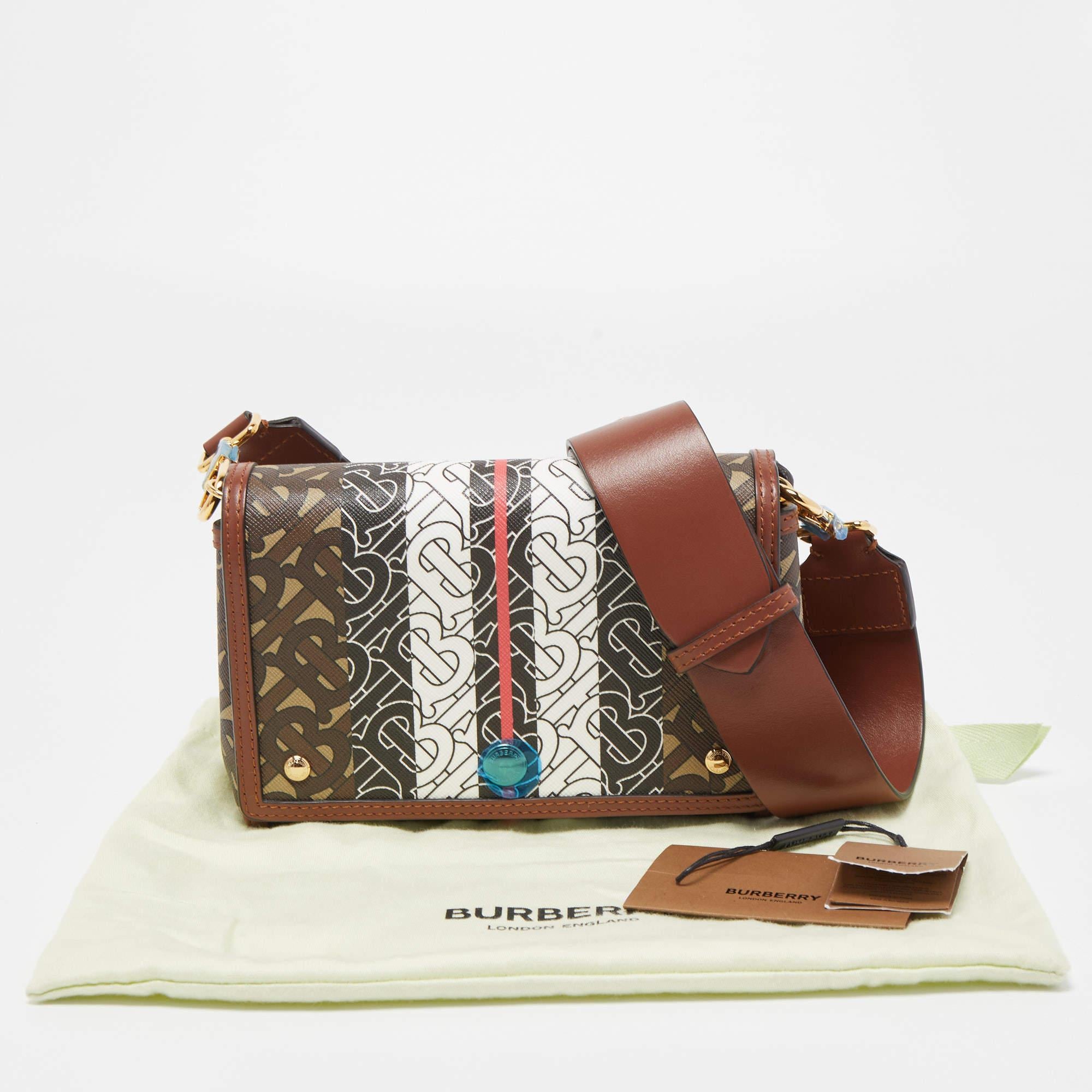 Burberry Multicolor TB Print Coated Canvas and Leather Hackberry Crossbody Bag 1