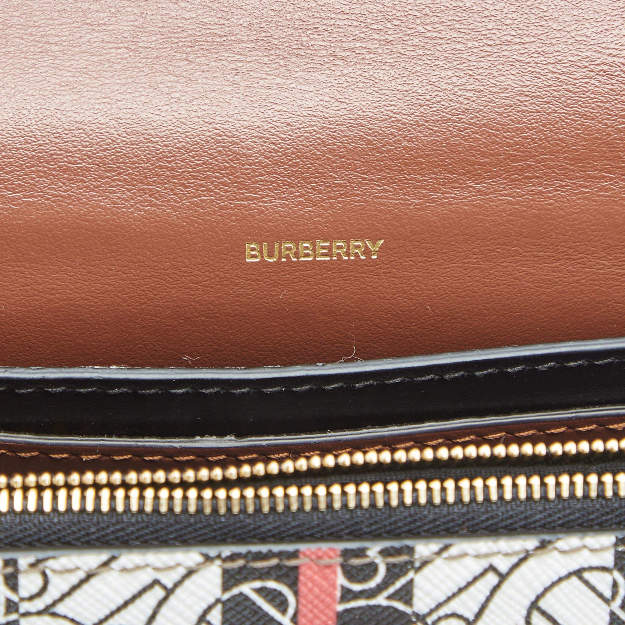 Burberry Multicolor TB Print Coated Canvas and Leather Hackberry Crossbody Bag 2