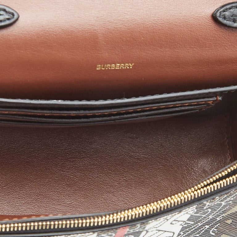 Burberry Multicolor TB Print Coated Canvas and Leather Hackberry