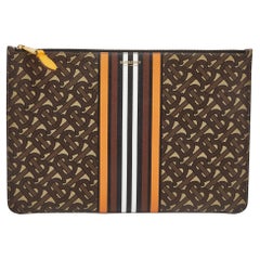 Burberry Multicolor TB-Print Coated Canvas Pouch