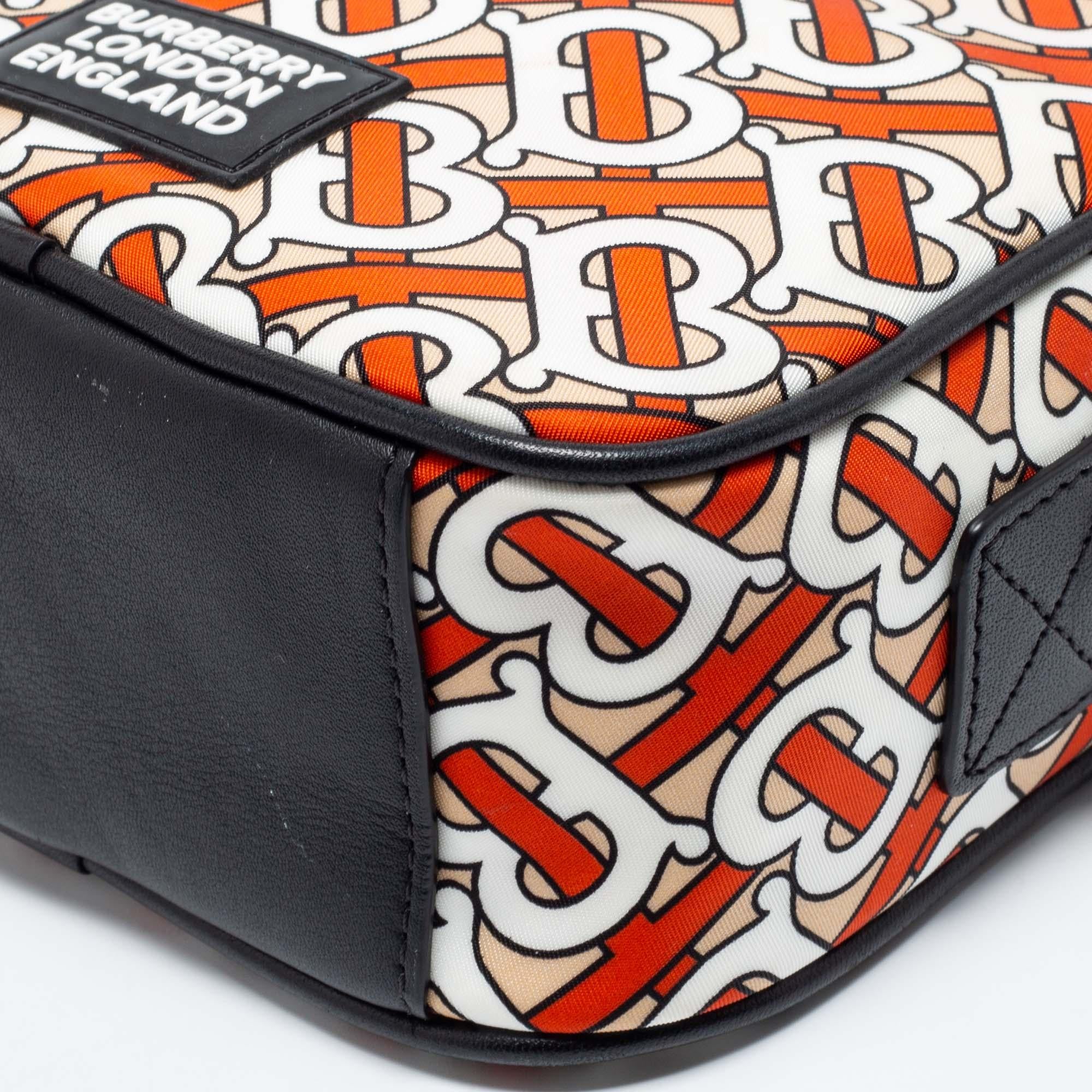 Burberry Multicolor TB-Print Nylon and Leather Camera Bag 2