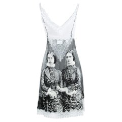 Burberry Multicolor Victorian Print Silk Lace-Trimmed Slip Dress XS