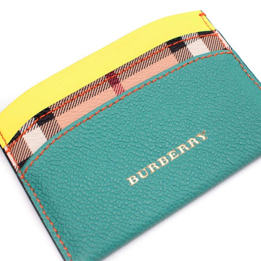 Burberry Multicolour Leather Card Holder & Black Coin Purse For Sale 2
