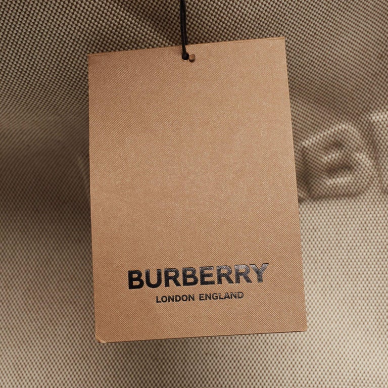 Burberry Hernest Check Monogram Lined Trench Coat in Natural