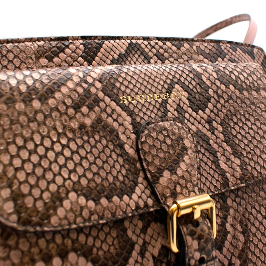 Burberry Natural Python Leather Shoulder Bag  In Excellent Condition For Sale In London, GB