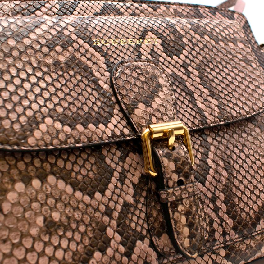 Women's Burberry Natural Python Leather Shoulder Bag  For Sale