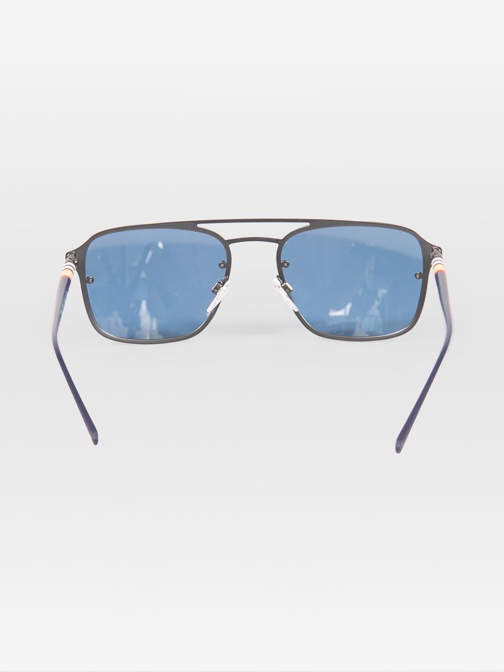 Gray Burberry Navy Aviator Tinted Sunglasses For Sale