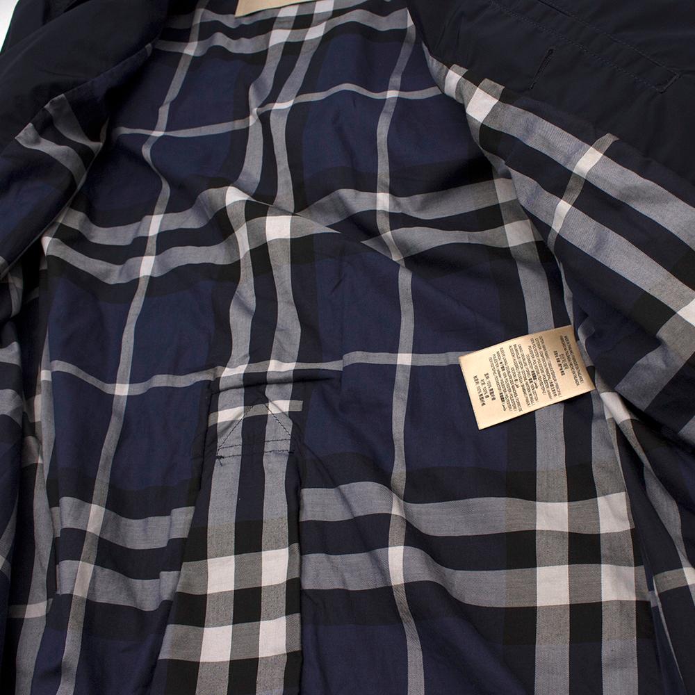 Burberry Navy Belted Trench Coat SIZE XL 2