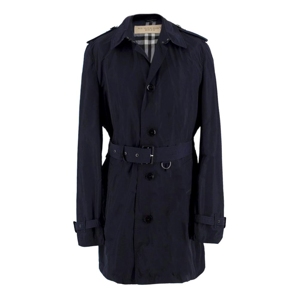 Burberry Navy Belted Trench Coat SIZE XL