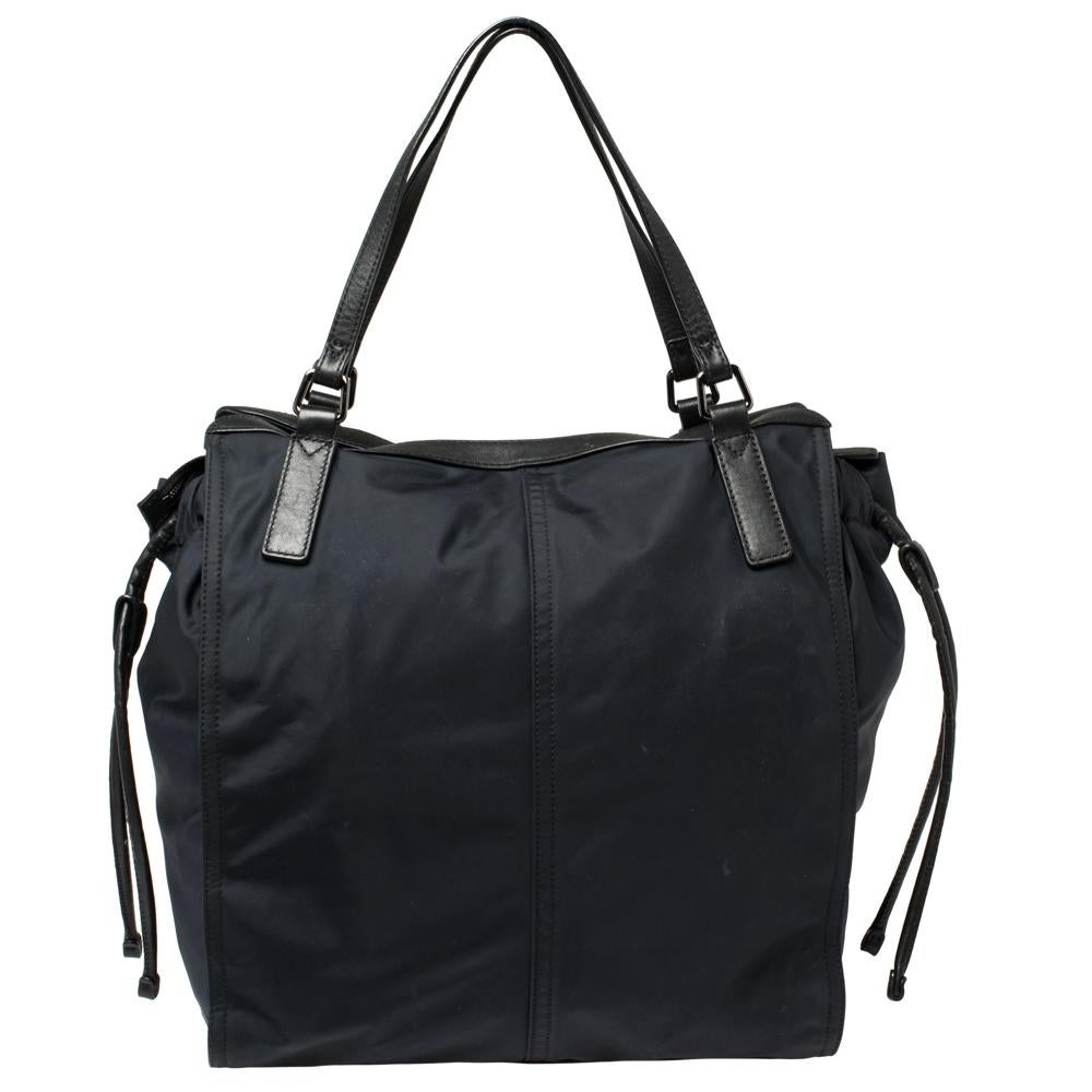 Burberry nylon tote bag black sales
