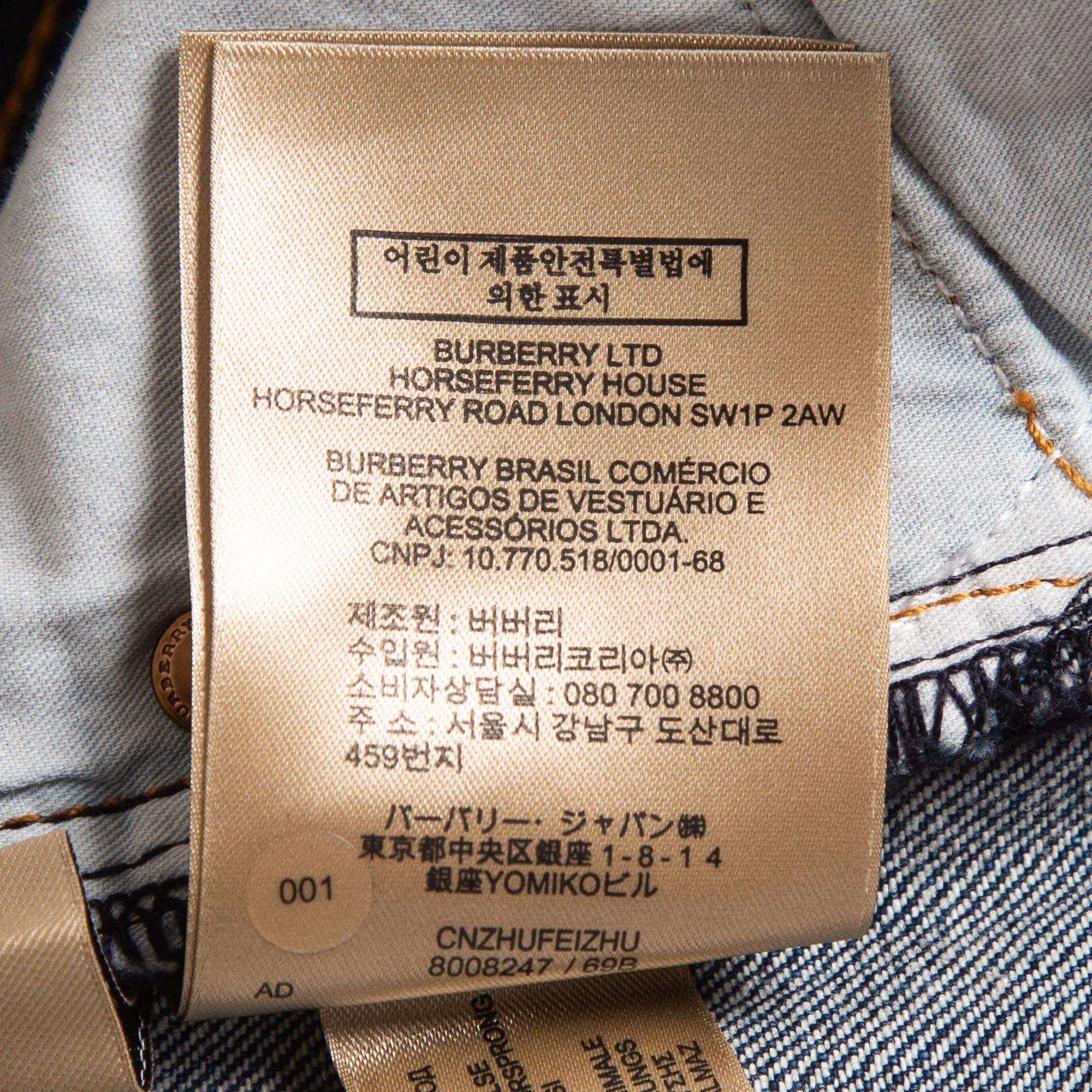 Burberry Vaqueros rectos azul marino M Cintura 30 3