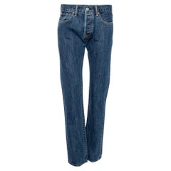 Burberry Navy Blue Denim Straight Fit Jeans S
