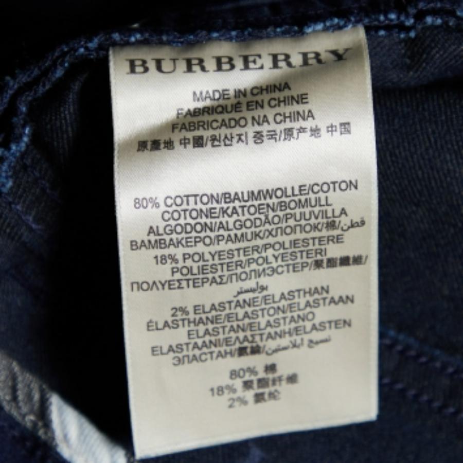 Noir Burberry Jean skinny Thurlestone bleu marine taille 28 po en vente