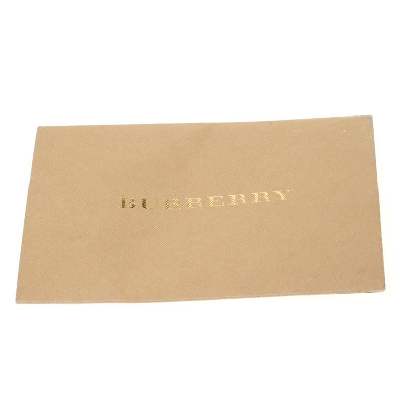 Burberry Navy Blue Leather and House Check Fabric Small Banner Tote For Sale 3