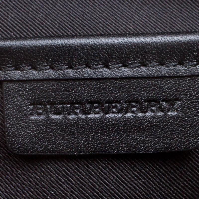 Burberry Navy Blue Smoked Check Nylon Large Pouch 1