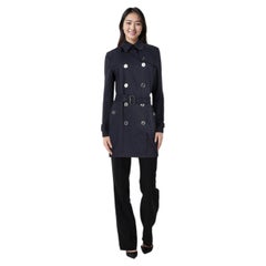 Burberry Navy Kensington Trench Coat Size L