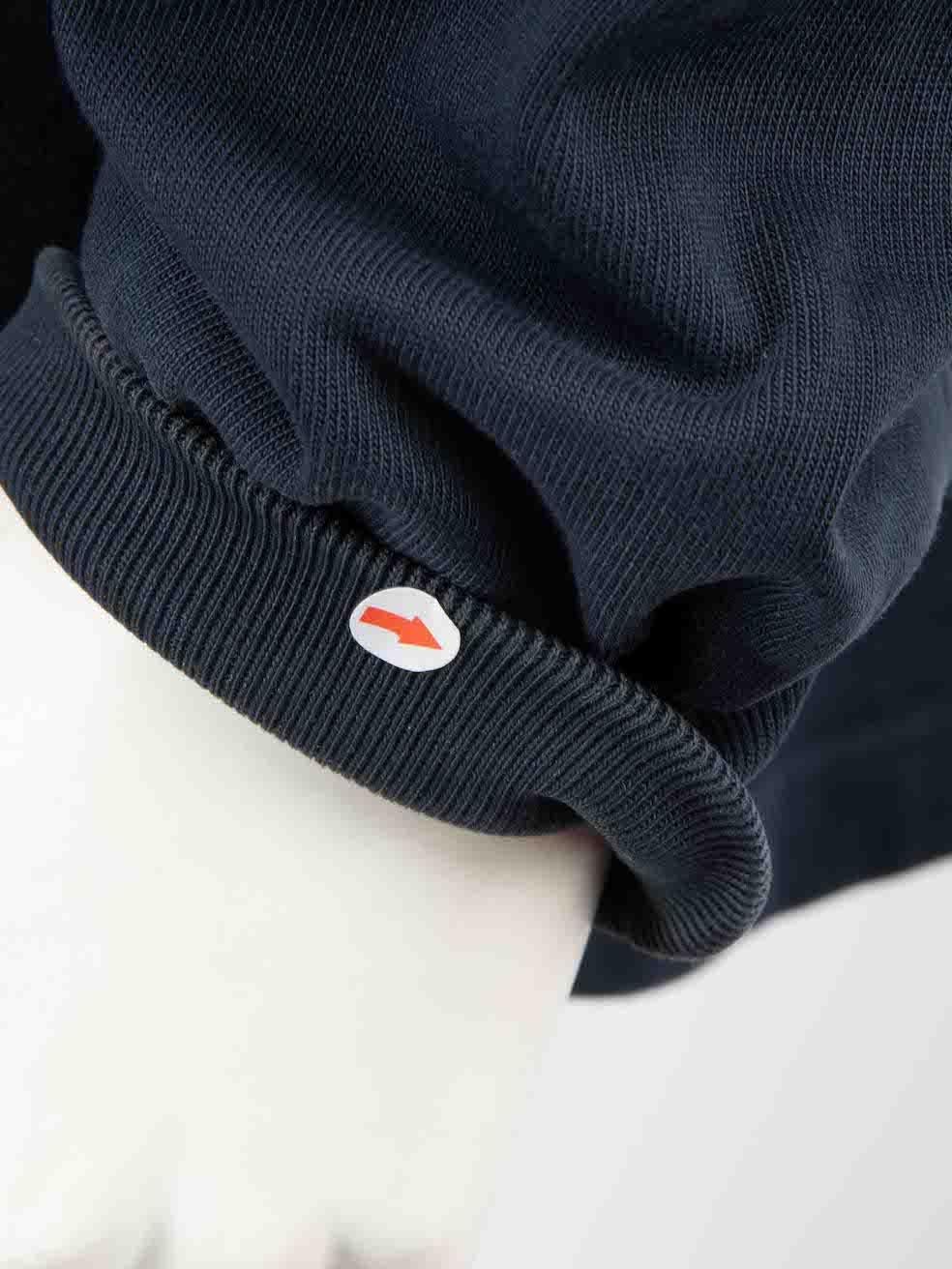 Women's Burberry Navy Logo Long Sleeves Sweatshirt Size XL For Sale