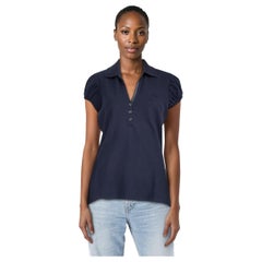 Burberry Navy Polo Short Sleeve Top Size L