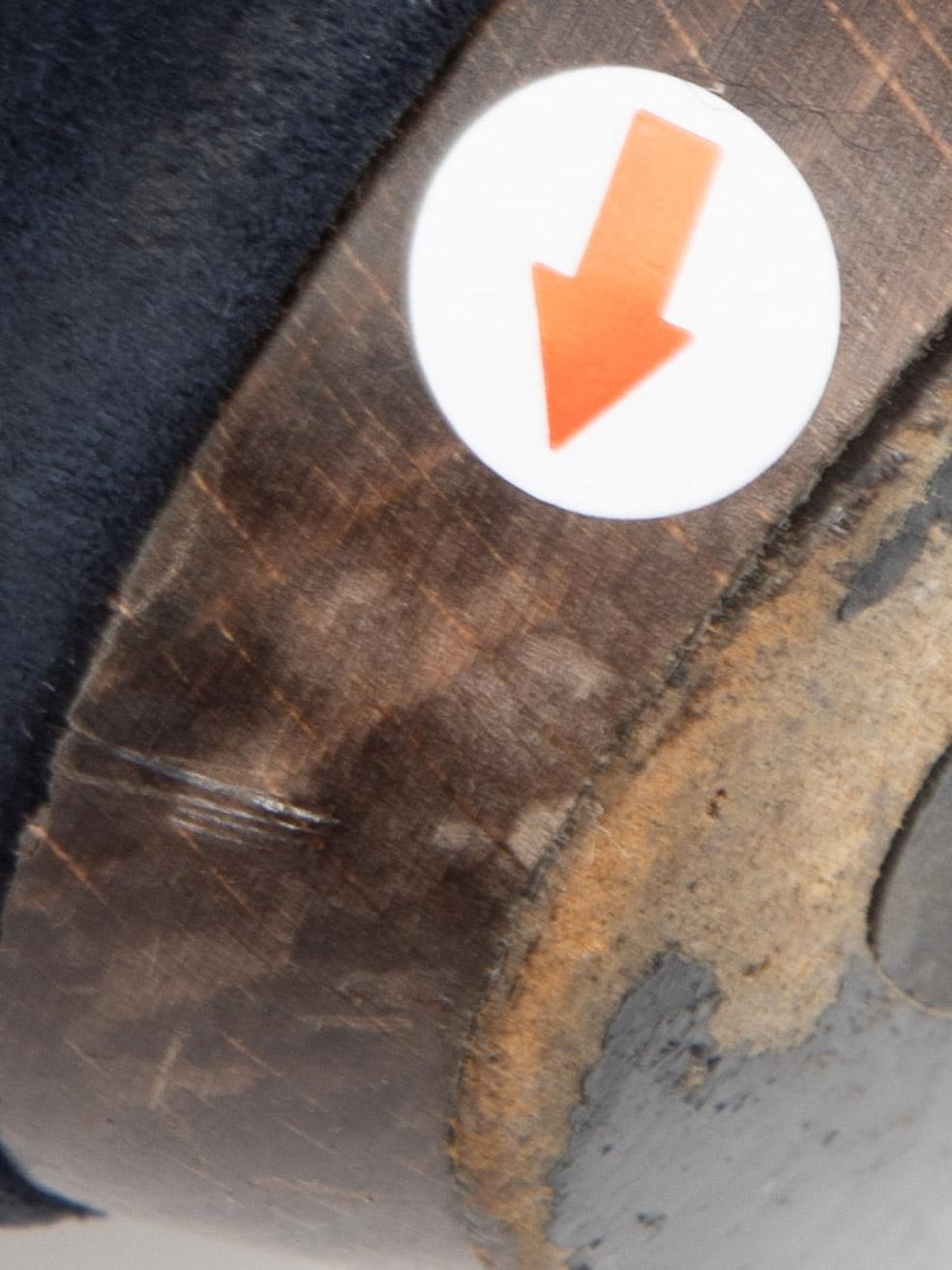 De las mujeres Burberry Botines de ante azul marino con pespuntes en contraste Talla IT 37 en venta