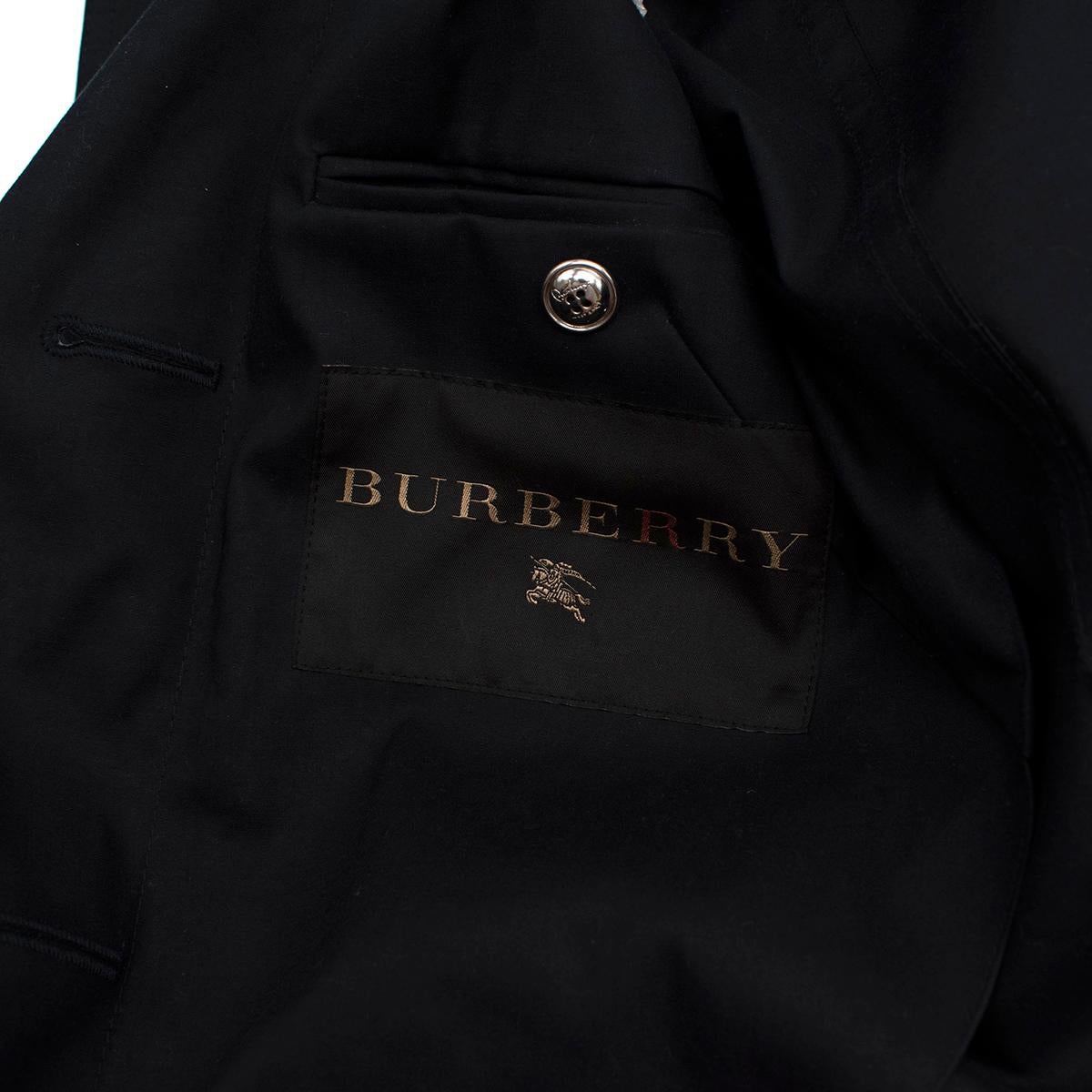 Burberry Navy Trench Coat with beaded details - Us Size 6 For Sale 1