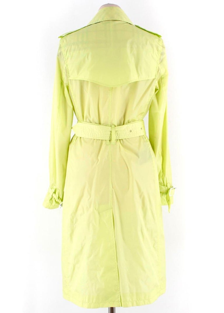 Burberry Neon Green Trench Coat US 02 at 1stDibs lime green trench coat