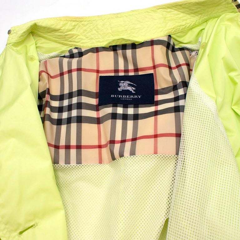 Burberry Neon Green Trench Coat US 02 at 1stDibs lime green trench coat