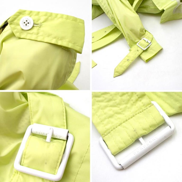 Burberry Neon Green Trench Coat US 02 at 1stDibs lime green trench coat