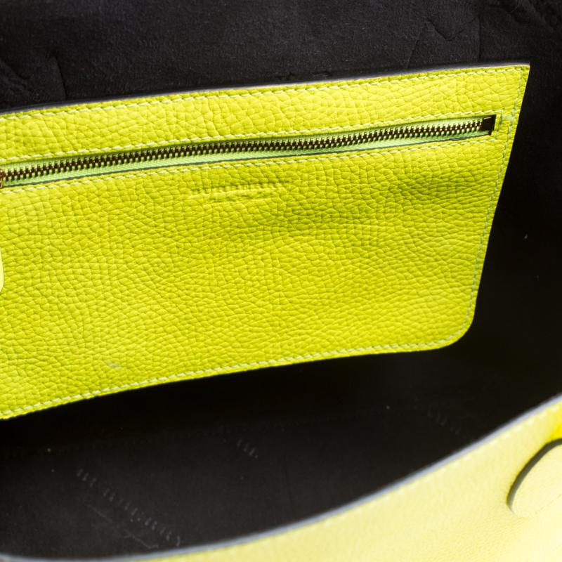 yellow leather tote