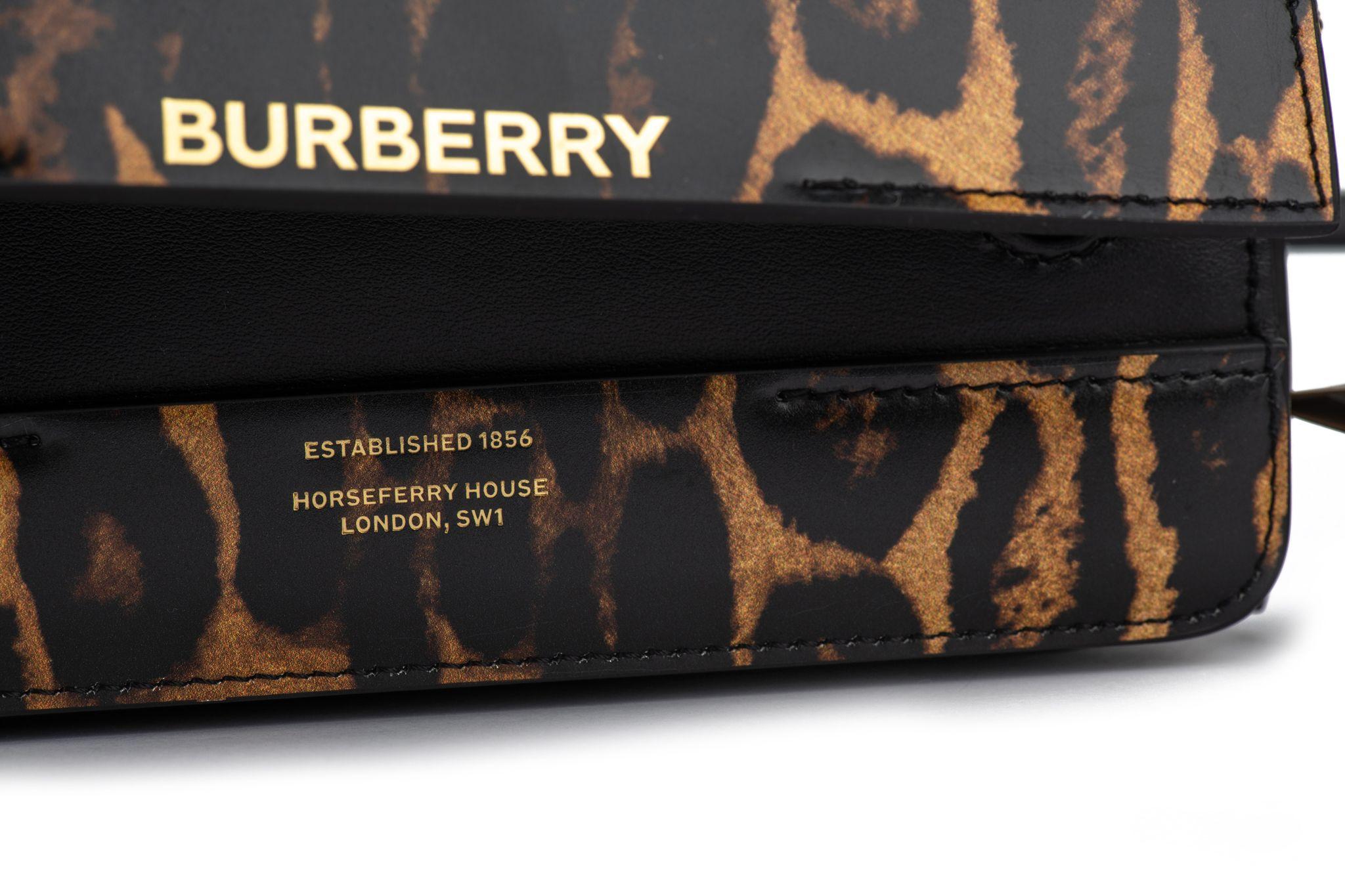 Burberry New Cheetah Print Grace Bag For Sale 2