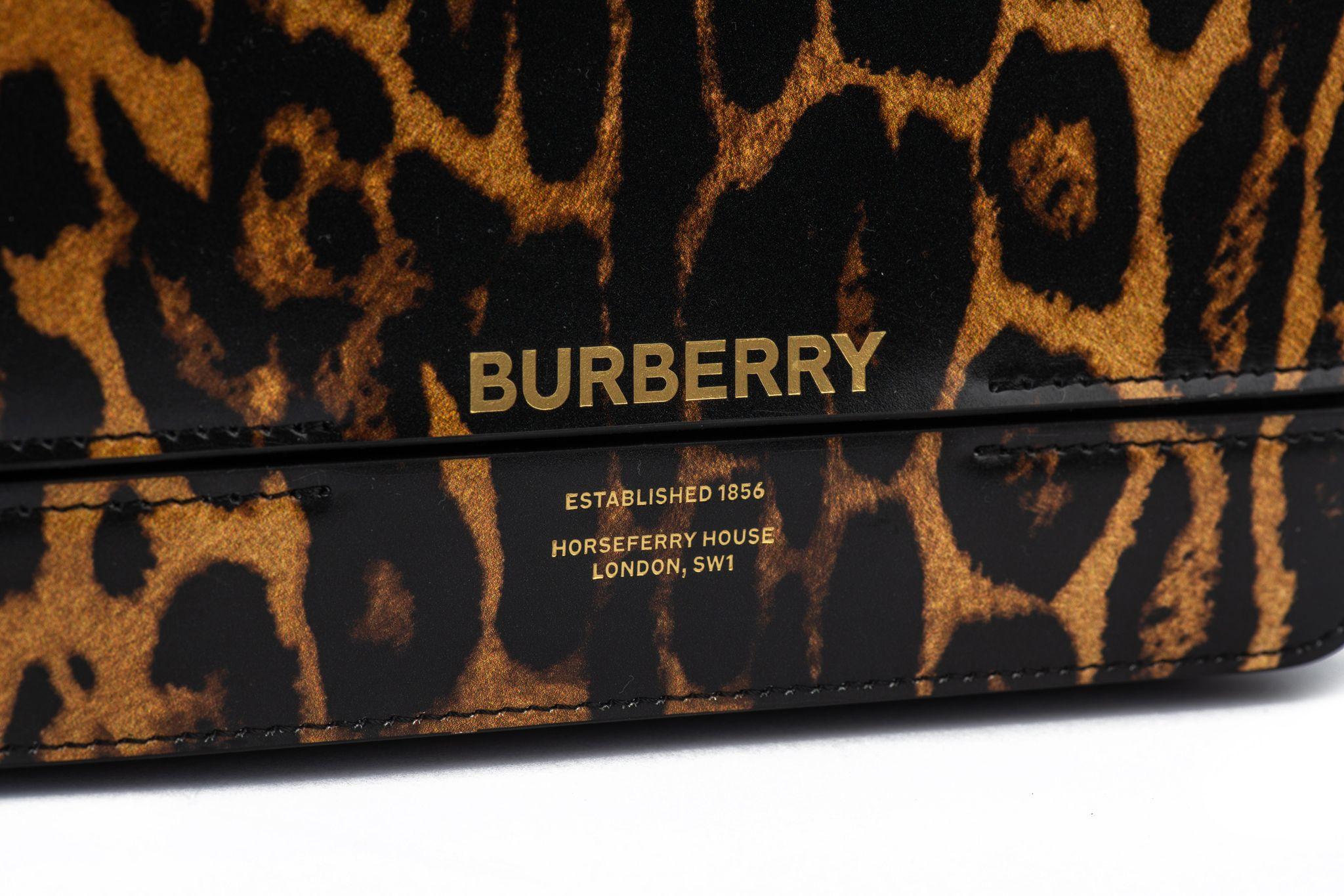 Burberry New Cheetah Print Grace Bag For Sale 3