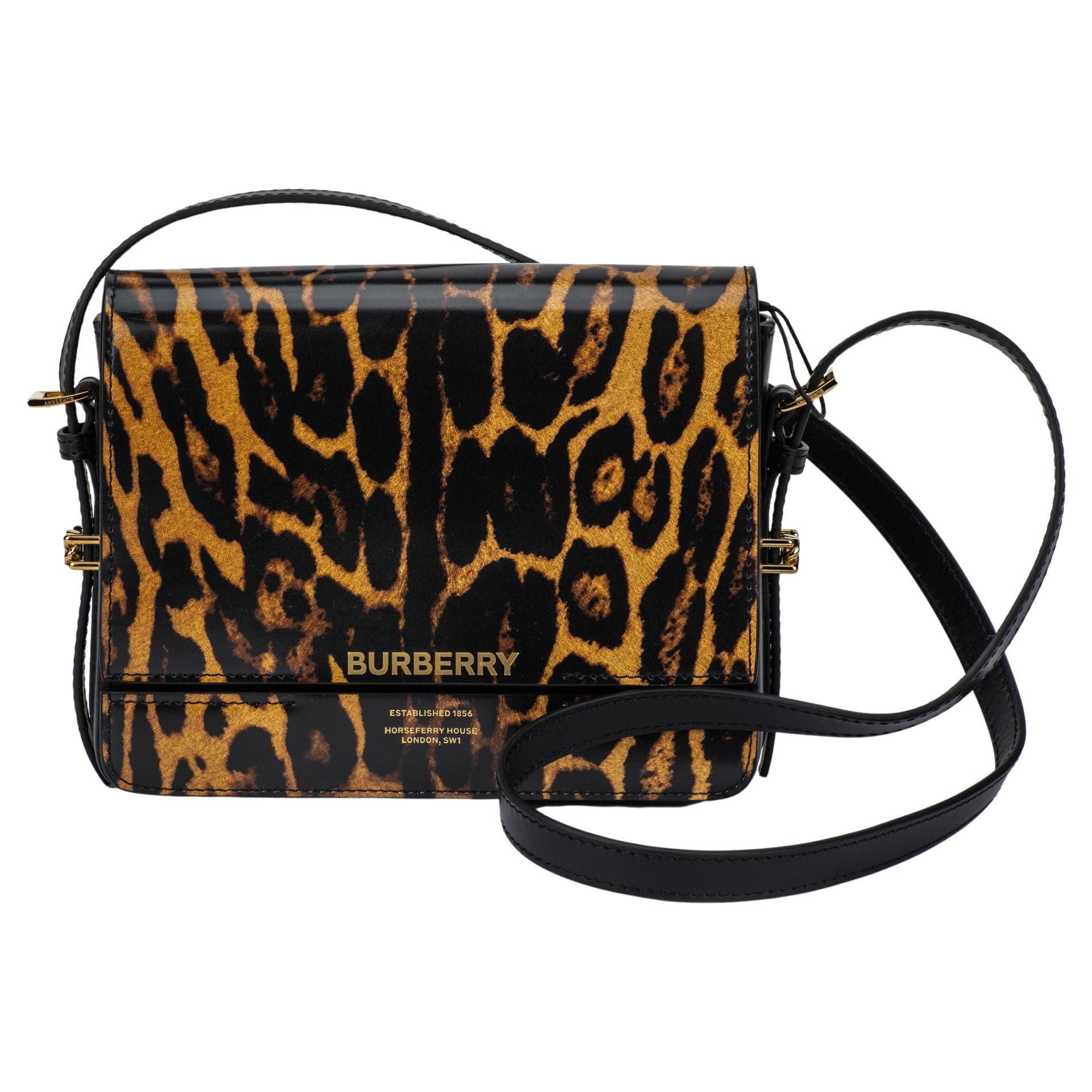 Burberry Grace-Tasche mit Cheetah-Druck im Angebot