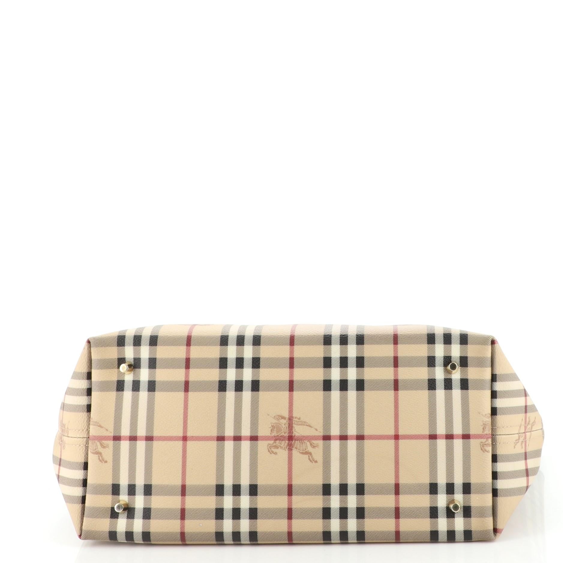 Women's or Men's Burberry Nick Tote Haymarket Coated Canvas Medium
