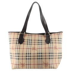 Burberry Nick Tote Haymarket Coated Canvas Medium
