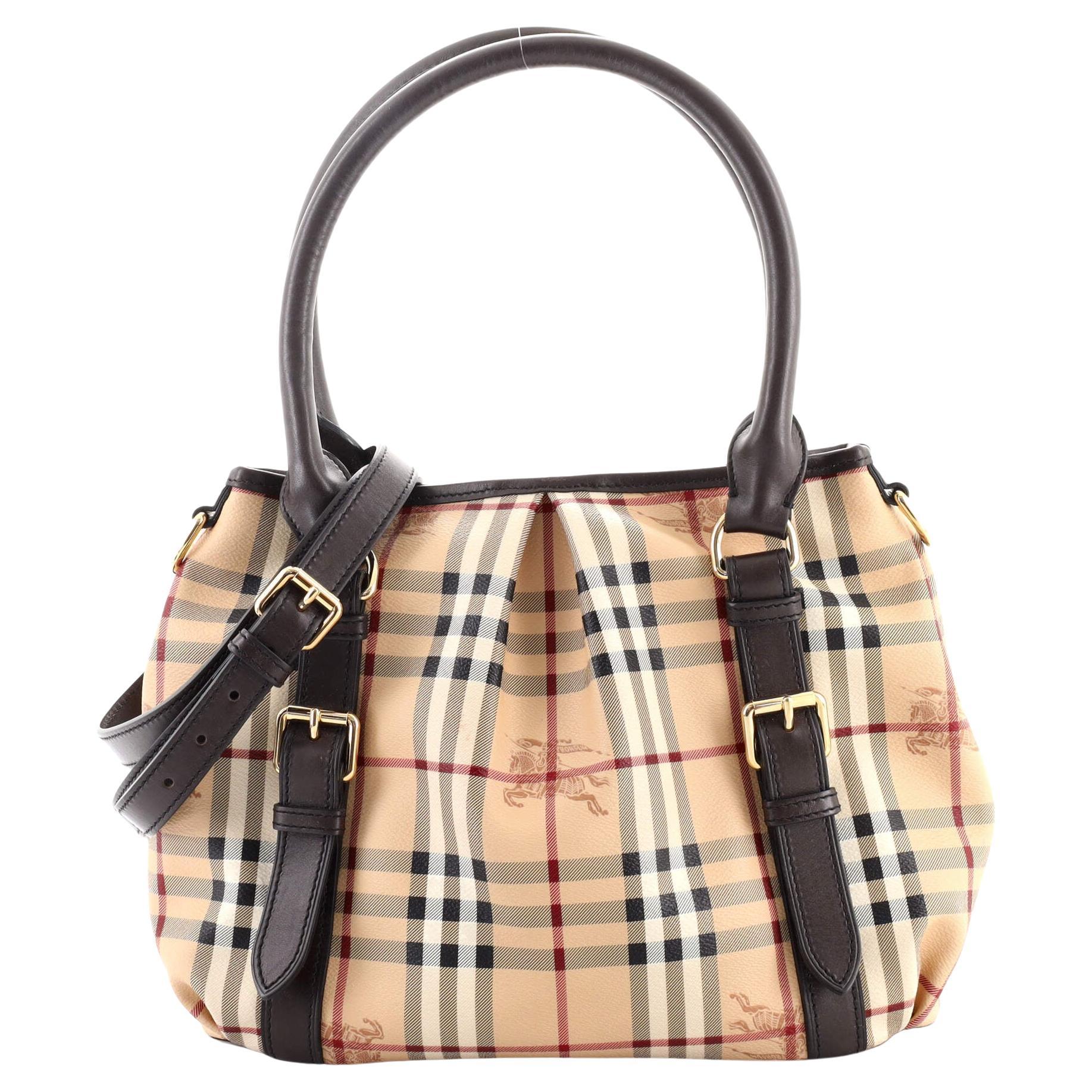 Burberry Beige Smoke Check PVC and Leather Crossbody Bag For Sale at ...